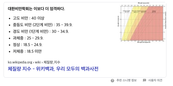 체지방 계산기 수치