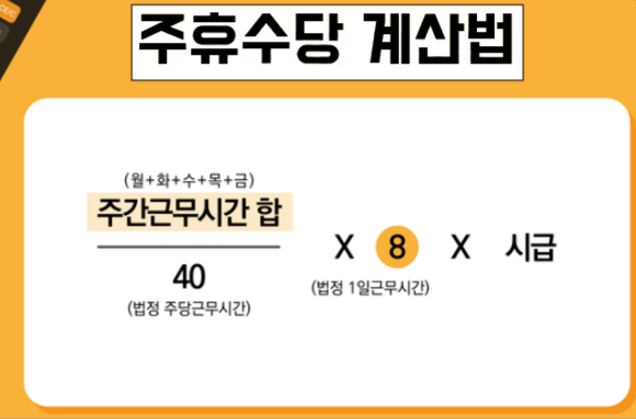 주휴수당 계산기 계산법